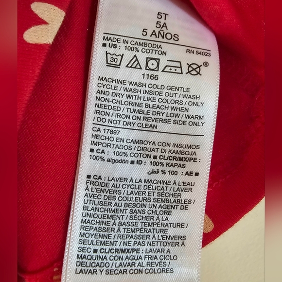 Old Navy Long-Sleeve Dress in Red Hearts - Picture 5 of 5